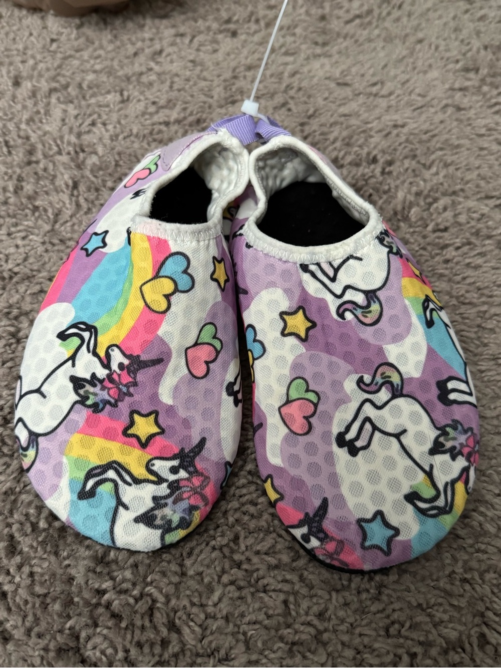 Kids Unicorn Print Water Shoes - Purple Multi 32/33 US 12/12.5